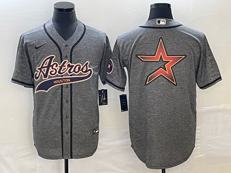 Men's Houston Astros Gray Joint Edition Authentic Jersey
